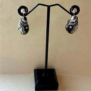Brighton Flora Mid Century Hoop Earrings Collaboration Brighton and Swarovski